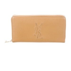 Yves Saint Laurent Bella De Jour Continental Wallet Tan
